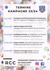 Mehr über den Artikel erfahren Aktuelle Termine beim RCC